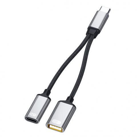Multi-functional Type-c 2-in-1 Adapter Cable Pd Fast Charge Otg