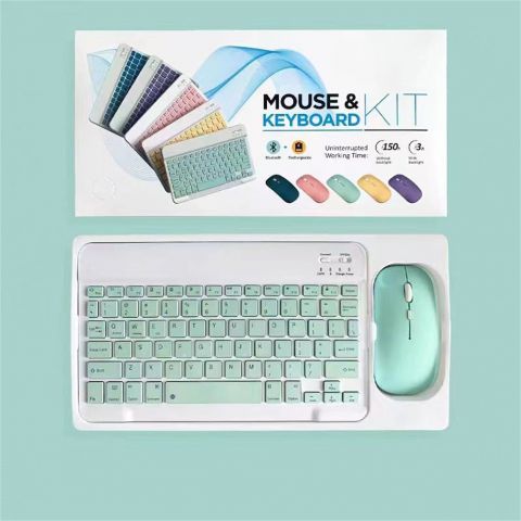 Mini Wireless Bluetooth Keyboard Mouse Set Rechargeable