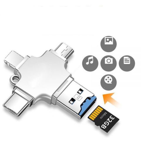 4 In 1 Card Reader Micro Card Adapter Usb 3.0 Micro Sd To Usb Ca