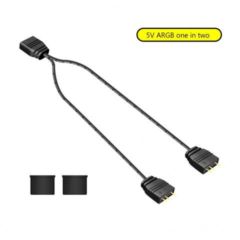 5v 3-pin Fan ARGB Hub Splitter Power Cord Extension Cable For Mo