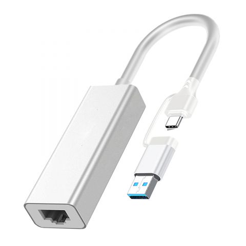 2 In 1 Ethernet Adapter USB To 1000/100Mbps Network Adapter RJ45